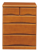 KaguBuy シフ キャスター付き収納チェスト 日本製 国産 大川家具 桐 引き出し箱組 フルオープンレール 60cm幅 4段 ブラウン 2色 クローゼットチェスト Sif