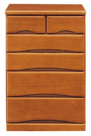 KaguBuy シフ キャスター付収納チェスト 日本製 国産 大川家具 桐 引き出し箱組 フルオープンレール 60cm幅 5段 ブラウン 2色 クローゼットチェスト Sif