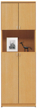 収納ボックス 収納ケース ハイチェスト ポリエステル樹脂塗装 強化紙 差し込み式 プラ板 棚板４枚 ３色 ダークブラウン ナチュラル ホワイト シューズラック 60H Varney【大型商品】