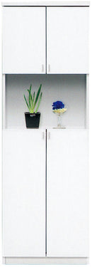 収納ボックス 収納ケース ハイチェスト ポリエステル樹脂塗装 強化紙 差し込み式 プラ板 棚板４枚 ３色 ダークブラウン ナチュラル ホワイト シューズラック 60H Varney【大型商品】