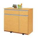 国産 ダストBOX 3分別 3色対応 ブラウン ホワイト ナチュラル カウンター ごみ箱 ダストボックス キッチン収納 キャスター付き ゴミ入れ 収納 完成品 Lvina ルビナ