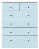 タンス チェスト 完成品 整理タンス たんす 箪笥 幅80cm 5段 エナメル塗装 ハイチェスト 衣類収納 木製 国産 ホワイト/ラベンダー/ピンク/ブルー Cerulean セルリアン 80-5チェスト *