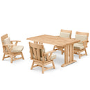 アミー ダイニング ダイニングセット 5点 4人用 幅150 ダイニングテーブル ダイニングチェア ラバーウッド ファブリック ウレタン 塗装 クッション モダン おしゃれ 長方形 木目 ダイニングテーブルセット グレー ナチュラル 和モダン【大型商品】