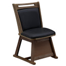 【ブラックフライデー10％OFF】こたつ椅子 回転式 ラバーウッド PVC ラッカー塗装 オールシーズン コンパクト 北欧 省スペース ナチュラル ダークブラウン シンプル おしゃれ 一人暮らし 椅子 イス いす KaguBuy カルン