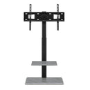 ＼新色追加／ テレビスタンド ハイタイプ 32〜70型 棚付き 左右首振り 高さ調整 角度調整 壁寄せ スチール  震度6 32 55 70 インチ VESA 600×400 壁固定ワイヤー 耐震 傷防止 おしゃれ シンプル ブラック グレー TVスタンド スリム 角度調節 高さ調節 耐震 自立式