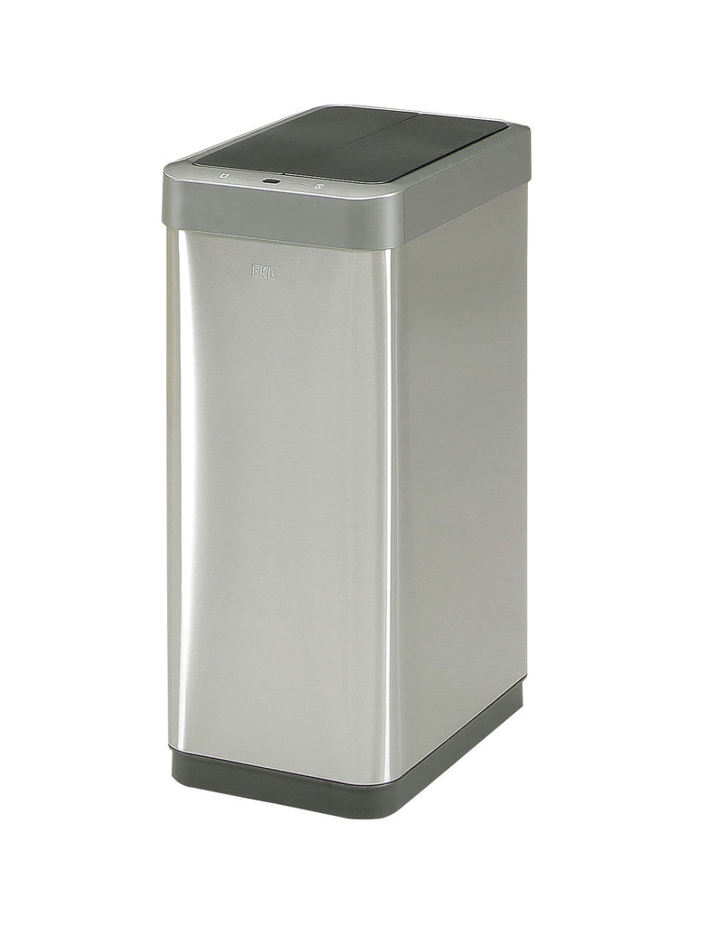 センサー式自動ダストボックス45L＜EKO＞ゴミ箱 ダストボックス 45L 45リットル センサー 自動開閉 自動感知 縦型 たて型 縦置き ふた付き オート EKO イーケーオー ECO ステンレス製 シルバー キッチン おしゃれ