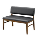 ダイニングベンチ 背もたれ付き 幅115 ダイニング ベンチ 2人用 2人掛け 長椅子 ベンチ椅子 食卓 ファブリック PVC おしゃれ シンプル グリーク