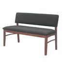 ダイニングベンチ 背もたれ付き 幅115 ダイニング ベンチ 2人用 2人掛け 長椅子 ベンチ椅子 食卓 ファブリック PVC おしゃれ シンプル グリーク