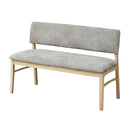 ダイニングベンチ 背もたれ付き 幅115 ダイニング ベンチ 2人用 2人掛け 長椅子 ベンチ椅子 食卓 ファブリック PVC おしゃれ シンプル グリーク