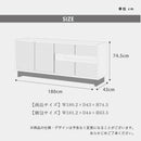 キャビネット 日本製 180cm幅 無垢材 アルダー無垢 リビングボード スタイリッシュ フルオープンレール 上品 頑丈 国産 カウンター オシャレ 大川家具 レオル【大型商品】