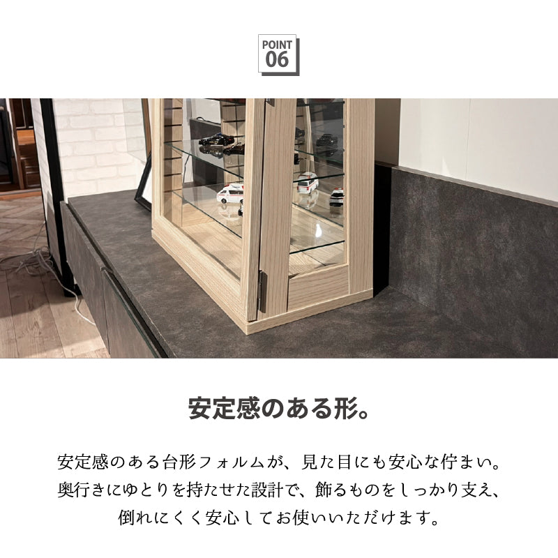 コレクションケース 卓上 ガラス 幅50cm 完成品 背面ミラー 小型 推し活 フィギア ケース コレクションボード ガラスケース ショーケース プラモデル おしゃれ 香水 アクセサリー 収納 棚 レック