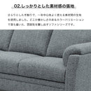 ソファ 2Pソファ 3Pソファ 2人掛け 3人掛け 2サイズ展開 ファブリック ソファー グレー ココア ライトグレー カフェ風 おしゃれ リンド 【大型商品】