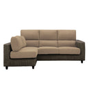 ソファー 幅200cm 送料無料 3人がけ 3人掛け L字型ソファ カウチソファ スツール クッション2個付 ポケットコイル ファブリック 北欧 リビングソファ おしゃれ ゆったり かわいい コンパクト ラージ LARGE【大型商品】