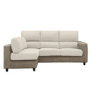 ソファー 幅200cm 送料無料 3人がけ 3人掛け L字型ソファ カウチソファ スツール クッション2個付 ポケットコイル ファブリック 北欧 リビングソファ おしゃれ ゆったり かわいい コンパクト ラージ LARGE【大型商品】