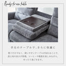 スマホホルダー付き電動リクライニングソファー ファブリック 3人掛け ポケットコイル USBポート テーブル付き リクライニング 電動ソファ 三人掛け レヴァンテ【大型商品】【開梱設置】