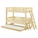 3段親子ベッド 2段ベッド 子供ベッド シングルサイズ はしご コンパクト フレーム 一人暮らし シンプル かわいい 三人用 二人用 一人用  家族 子ども用 ベット シングルベット ファリー【大型商品】