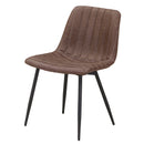 ダイニングチェア 2脚セット チェア チェアー 2脚 食卓チェア 食卓椅子 リビング ダイニング カフェチェア レザーファブリック おしゃれ アイアン ミルナー