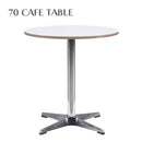 丸テーブル カフェテーブル バーテーブル メラミン 幅70 ステンレス シンプル センターテーブル リビング デスク 丸型 一人暮らし 新生活  ホワイト カフェ テーブル ラテ