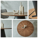 ルク ダイニングテーブル 丸テーブル 円型 4人掛け 120cm ダイニング オーク ウォールナット アイアン 食卓 食卓テーブル 北欧 木目 木製 天然木 カフェ 丸ダイニングテーブル おしゃれ かっこいい 【大型商品】