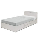 チェストベッド S SD D BOX収納 引き出し 収納ベッド 収納付き 宮付き LEDライト付き コンセント付き シングル セミダブル ダブル 宮 おしゃれ フレーム ロゼフ【大型商品】