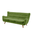 ソファ ソファー 3人掛けソファー 3人用ソファー 三人掛けソファー 三人用ソファー 完成品 ファブリック 布地 ホワイト 白 オレンジ ピンク ブラック 黒 ブラウン ブルー 青 レッド 赤 グレー グリーン 緑  カトレア【大型商品】