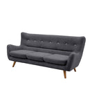 ソファ ソファー 3人掛けソファー 3人用ソファー 三人掛けソファー 三人用ソファー 完成品 ファブリック 布地 ホワイト 白 オレンジ ピンク ブラック 黒 ブラウン ブルー 青 レッド 赤 グレー グリーン 緑  カトレア【大型商品】