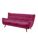 ソファ ソファー 3人掛けソファー 3人用ソファー 三人掛けソファー 三人用ソファー 完成品 ファブリック 布地 ホワイト 白 オレンジ ピンク ブラック 黒 ブラウン ブルー 青 レッド 赤 グレー グリーン 緑  カトレア【大型商品】