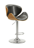 KaguBuy メスト カウンターチェア 1脚 バーチェア 昇降 回転式 チェア チェアー 背もたれ付 木製 PVC 合皮 合成皮革