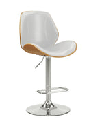 KaguBuy エメリク カウンターチェア 1脚 バーチェア 昇降 回転式 チェア チェアー 背もたれ付 木製 PVC 合皮 合成皮革