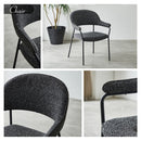 ダイアリー 2脚セット 4脚セット ダイニングチェア ブークレ  チェアー クッション キルティング スチール脚 シンプル おしゃれ カフェ風 北欧 スタイリッシュ ファミリー 椅子 イス いす 一人暮らし 在宅ワーク