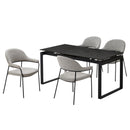 組立設置 ダイニングテーブルセット セラミック ダイニング5点セット  伸長式 テーブル  150 180 ダイニングチェア 棚 耐熱 耐水 耐久 石目調 マーブル調 長方形 4人掛け 6人掛け 食卓 真鍮 高級感 おしゃれ  新生活 ブラック グレー diary ダイアリー【大型商品】