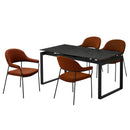 組立設置 ダイニングテーブルセット セラミック ダイニング5点セット  伸長式 テーブル  150 180 ダイニングチェア 棚 耐熱 耐水 耐久 石目調 マーブル調 長方形 4人掛け 6人掛け 食卓 真鍮 高級感 おしゃれ  新生活 ブラック グレー diary ダイアリー【大型商品】