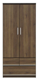 KaguBuy ディリ チェスト タンス 収納タンス 服吊 強化紙 小引出しスライドレール付き  長引き出しフルオープンレール付 幅80【大型商品】