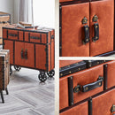 収納ボックス レトロ ビンテージ 合成皮革 ALL PVC 幅82 レトロ アンティーク ヴィンテージ 80キャビネット フロイデ