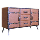 KaguBuy フロイデ 収納ボックス レトロ レトロ感 二色 オレンジ ブラック Orange Black 合成皮革 ALL PVC 幅121 カワイイ 可愛い 120サイドボード