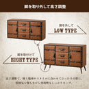 KaguBuy フロイデ 収納ボックス レトロ レトロ感 二色 オレンジ ブラック Orange Black 合成皮革 ALL PVC 幅121 カワイイ 可愛い 120サイドボード