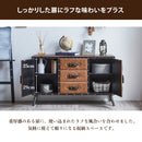 KaguBuy フロイデ 収納ボックス レトロ レトロ感 二色 オレンジ ブラック Orange Black 合成皮革 ALL PVC 幅121 カワイイ 可愛い 120サイドボード