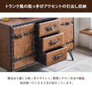 KaguBuy フロイデ 収納ボックス レトロ レトロ感 二色 オレンジ ブラック Orange Black 合成皮革 ALL PVC 幅121 カワイイ 可愛い 120サイドボード