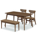 オーデ ダイニング ダイニングセット ダイニングテーブルセット 4人用 テーブル 幅135 椅子４脚 可愛い ベンチ シンプル ダイニング4点セット【大型商品】