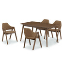 オーデル ダイニング ダイニングセット ダイニングテーブルセット 4人用 テーブル 幅135 椅子４脚 可愛い シンプル ダイニング5点セット【大型商品】