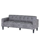 KaguBuy デッゼ ソファ 2.5人掛け レザーファブリック ヴィンテージ ソファー ローソファ 2人掛け 2.5P 2P 2人用 レトロ レザー調【大型商品】