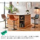 KaguBuy バジェオ カウンターチェア バーチェア 昇降式 背もたれ付き 椅子 イス ハイスツール PUレザー 合皮 フットレスト 足置き カフェ風 インダストリアル モダン レトロ ヴィンテージ おしゃれ ブラウン グレー