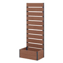 プランター付きフェンス フラワースタンド 人工木 アルミ 大型 おしゃれ 目隠し フェンス 鉢植え 腐らない 樹脂 木目調 ベランダ 庭 園芸 収納 56/72/90cm ブラウン グレー ガーデスタ