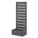 プランター付きフェンス フラワースタンド 人工木 アルミ 大型 おしゃれ 目隠し フェンス 鉢植え 腐らない 樹脂 木目調 ベランダ 庭 園芸 収納 56/72/90cm ブラウン グレー ガーデスタ