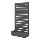 プランター付きフェンス フラワースタンド 人工木 アルミ 大型 おしゃれ 目隠し フェンス 鉢植え 腐らない 樹脂 木目調 ベランダ 庭 園芸 収納 56/72/90cm ブラウン グレー ガーデスタ