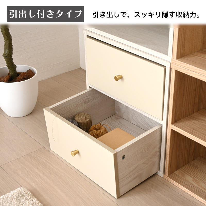 キューブボックス CUBE BOX オープン 木扉付き 棚付き 引出し付き 収納ボックス くすみカラー カラーボックス 木製 収納棚 リビング収納 おしゃれ ナチュラル キューベル