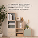 キューブボックス CUBE BOX オープン 木扉付き 棚付き 引出し付き 収納ボックス くすみカラー カラーボックス 木製 収納棚 リビング収納 おしゃれ ナチュラル キューベル