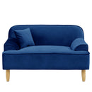 KaguBuy モネ ソファ 1人掛け ベロア 脚取り外し可能 ローソファ 1.5人掛け 一人暮らし ひとりがけ 1P ソファー クッション付 アウトレット