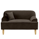 KaguBuy モネ ソファ 1人掛け ベロア 脚取り外し可能 ローソファ 1.5人掛け 一人暮らし ひとりがけ 1P ソファー クッション付 アウトレット