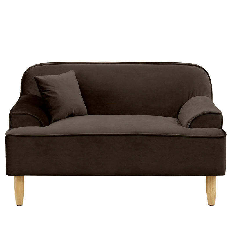 KaguBuy モネ ソファ 1人掛け ベロア 脚取り外し可能 ローソファ 1.5人掛け 一人暮らし ひとりがけ 1P ソファー クッション付 アウトレット